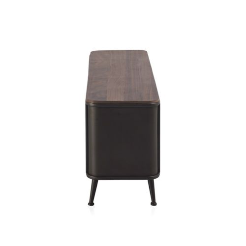 Meuble TV En Métal Avec Plateau Et Tiroirs En Épicéa