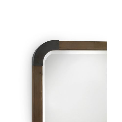 Miroir En Bois Avec Bords En Métal 67x113 Cm