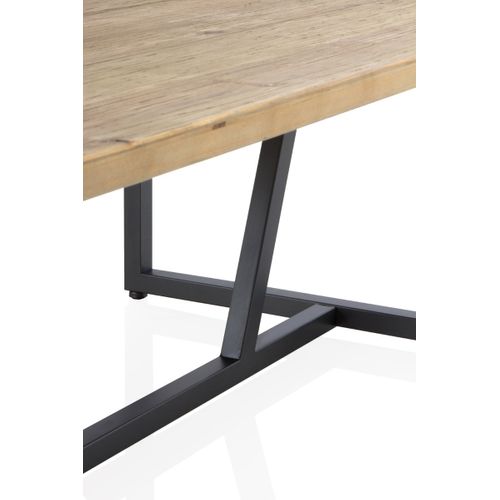 Table Basse En Métal Avec Plateau En Bois
