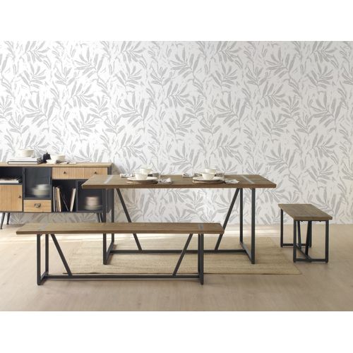 Table En Bois De Sapin 180x90 Avec Pieds En Métal Noir