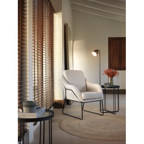 Lot De 2 Tables D'appoint En Métal Avec Verre
