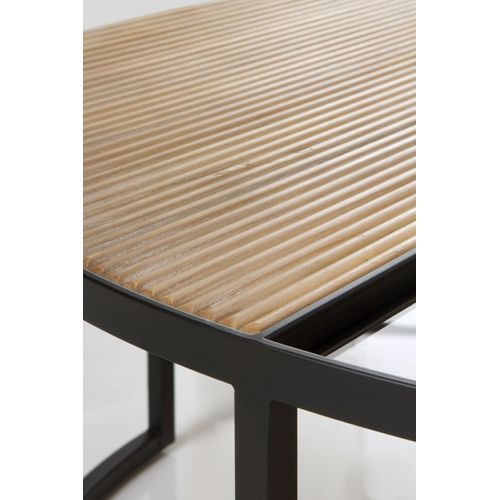 Table Basse En Métal Avec Bois Et Verre