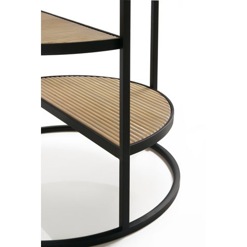 Table D'appoint En Métal Avec Bois Et Verre