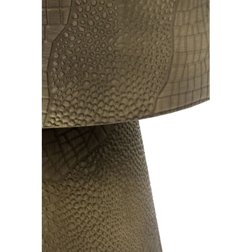 Table D'appoint En Métal Doré Et Verre Noir