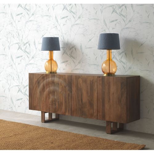 Buffet En Bois De Manguier Massif Avec 4 Portes Et Pieds En Bois