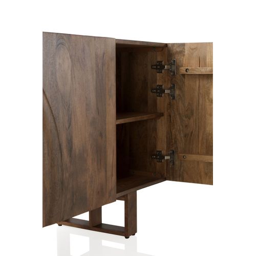 Buffet En Bois De Manguier Massif Avec 4 Portes Et Pieds En Bois