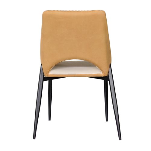 Lot De 4 Chaises Bicolores Beiges/moutarde