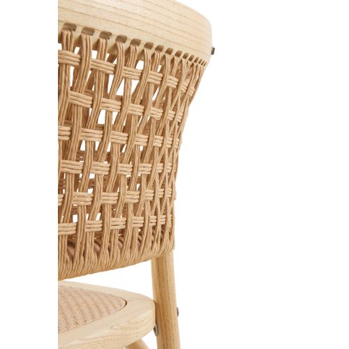 Lot De 2 Tabourets En Orme Avec Assise Et Dossier Tressés