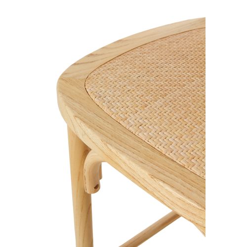Lot De 2 Tabourets En Orme Avec Assise Et Dossier Tressés