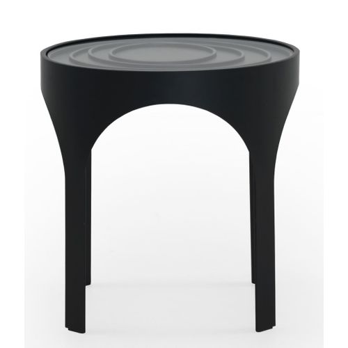 Table Basse Avec Plateau En Verre En Métal Noir