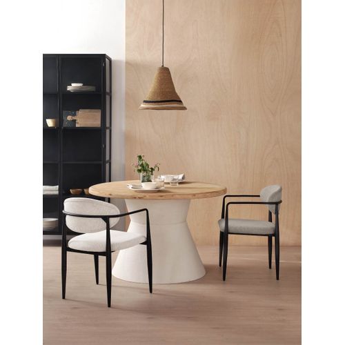 Table De Salle à Manger En Bois D'épicéa Et Base En Polyrésine