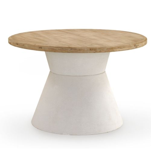 Table De Salle à Manger En Bois D'épicéa Et Base En Polyrésine