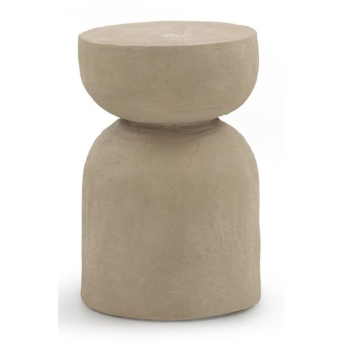 Table D'appoint En Polyrésine Couleur Ciment Sable