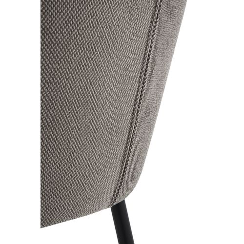 Lot De 2 Tabourets Rembourrés Couleur Marron Pieds En Métal Noir