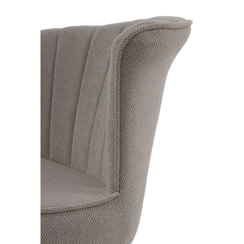 Lot De 4 Chaises Tapissées Couleur Cappuccino Pieds Métal Noir