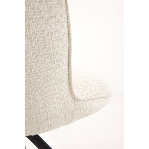Lot De 4 Chaises Capitonnées En Tweed Chiné Blanc