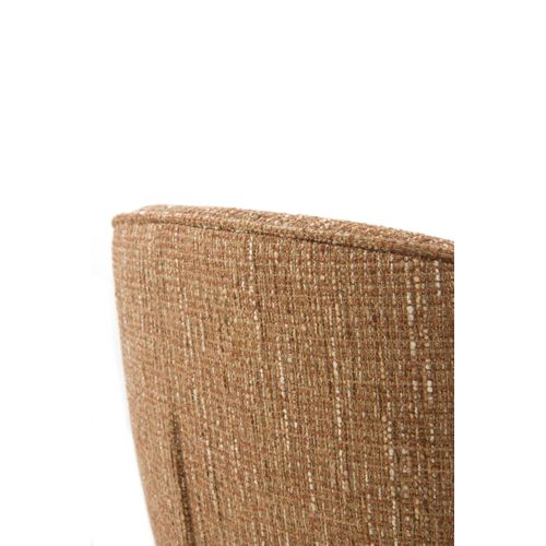 Lot De 4 Chaises Capitonnées En Tweed Chiné Terracotta