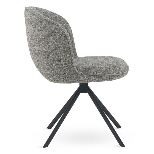 Lot De 4 Chaises Capitonnées En Tweed Chiné Vert