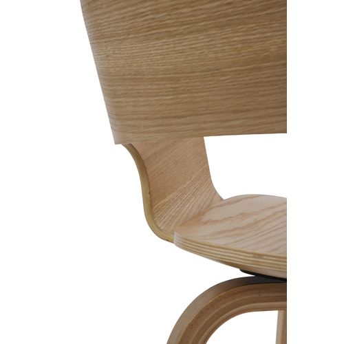 Lot De 4 Fauteuils En Contreplaqué De Chêne