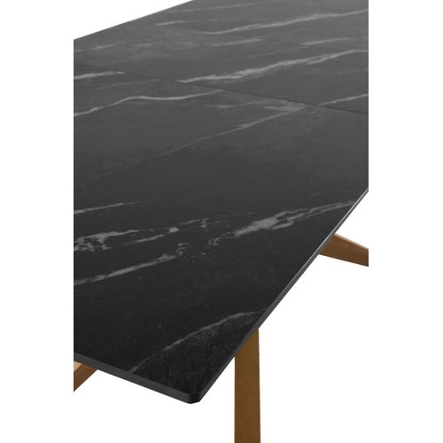 Table Extensible 160/200x90 Pied En Chêne Et Plateau En Céramique