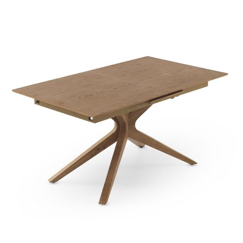 Table Extensible 160/200x90 Pied En Chêne Et Plateau En Frêne