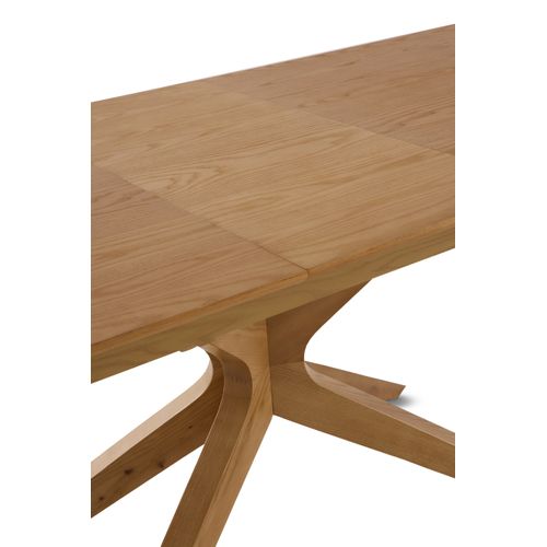 Table Extensible 160/200x90 Pied En Chêne Et Plateau En Frêne