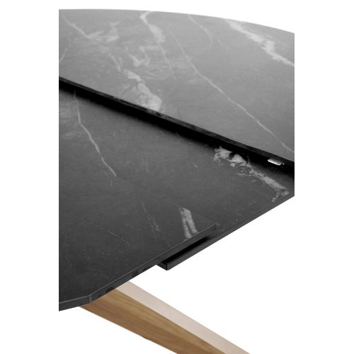 Table Extensible 120/160x90 Pieds En Chêne Et Plateau En Céramique