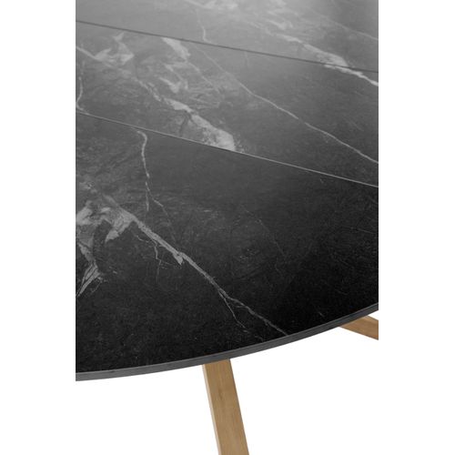 Table Extensible 120/160x90 Pieds En Chêne Et Plateau En Céramique