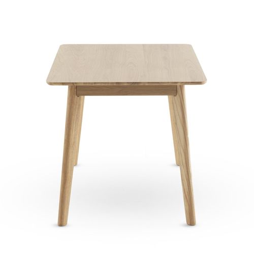 Table 120x80 Pieds En Hévéa Et Plateau Plaqué En Chêne