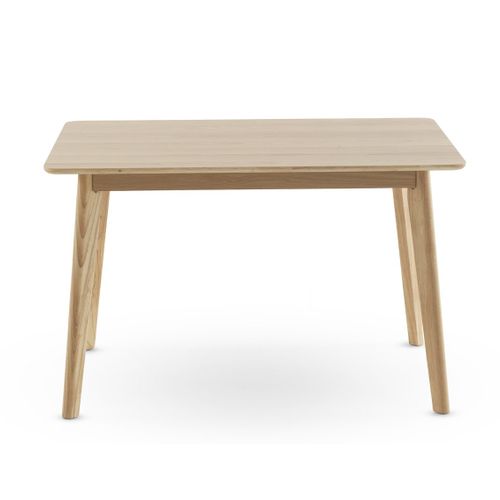 Table 120x80 Pieds En Hévéa Et Plateau Plaqué En Chêne
