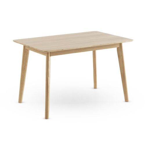 Table 120x80 Pieds En Hévéa Et Plateau Plaqué En Chêne