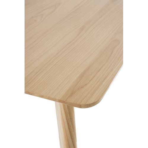 Table 120x80 Pieds En Hévéa Et Plateau Plaqué En Chêne