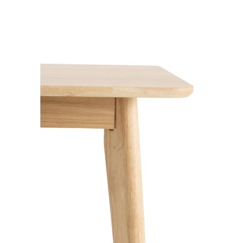 Table 120x80 Pieds En Hévéa Et Plateau Plaqué En Chêne