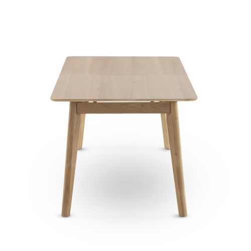 Table Extensible 160/200x90 Pieds En Hévéa Et Plateau Plaqué Chêne