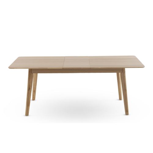 Table Extensible 160/200x90 Pieds En Hévéa Et Plateau Plaqué Chêne