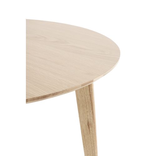 Table 80 Diamètre Pieds En Hévéa Et Plateau Plaqué En Chêne