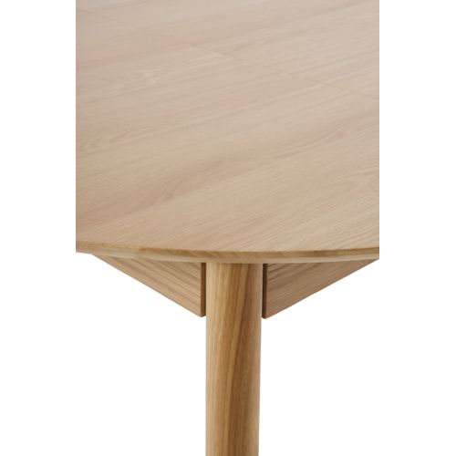 Table 100 Diamètre Pieds En Hévéa Et Plateau Plaqué Chêne