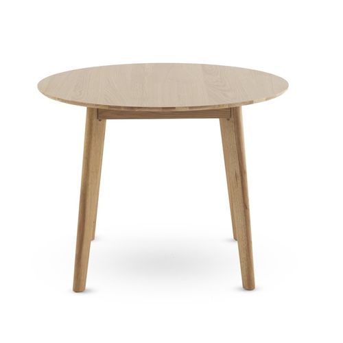 Table 100 Diamètre Pieds En Hévéa Et Plateau Plaqué Chêne