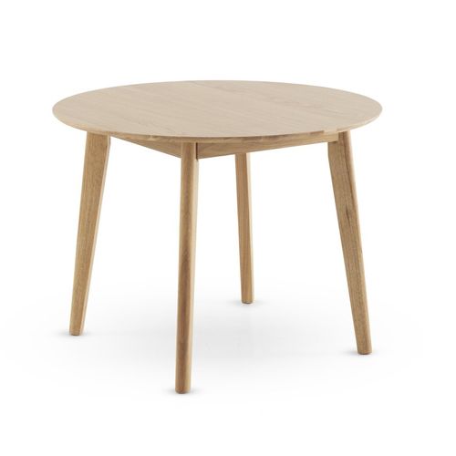 Table 100 Diamètre Pieds En Hévéa Et Plateau Plaqué Chêne