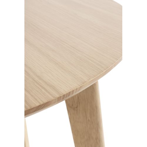 Table 100 Diamètre Pieds En Hévéa Et Plateau Plaqué Chêne