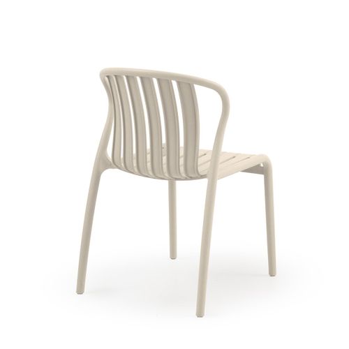 Lot De 4 Chaises En Polypropylène Couleur Crème