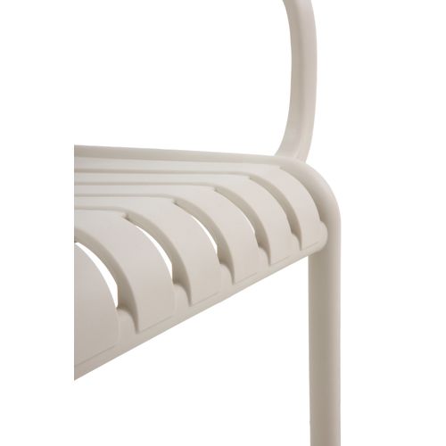 Lot De 4 Fauteuils En Polypropylène Couleur Crème