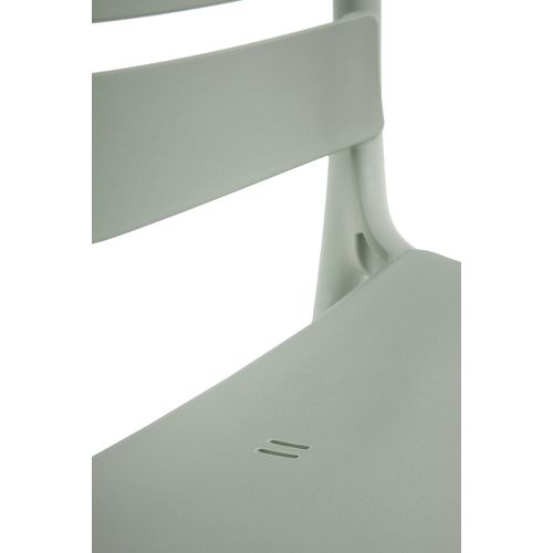 Lot De 4 Fauteuils En Polypropylène Couleur Pistache