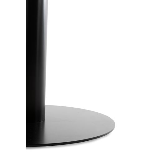 Table En Mélamine Frêne 100 Diamètre, Pied En Métal Noir