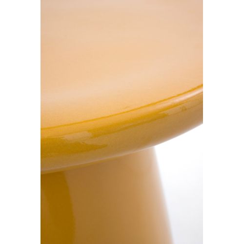 Tabouret / Table D'appoint En Céramique Orange
