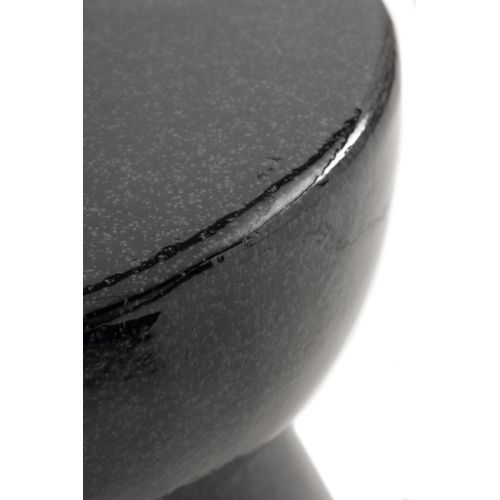 Tabouret / Table D'appoint En Céramique Bleu Foncé