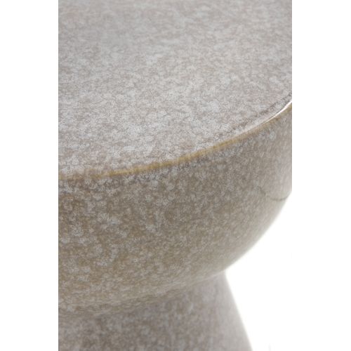 Tabouret / Table D'appoint En Céramique Gris Clair