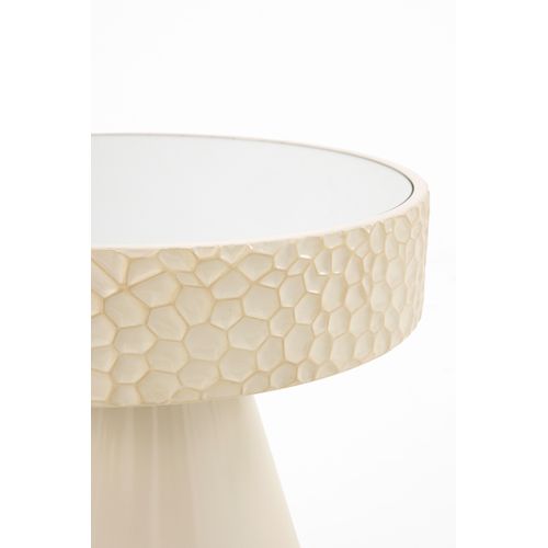 Table D'appoint En Métal Et Miroir