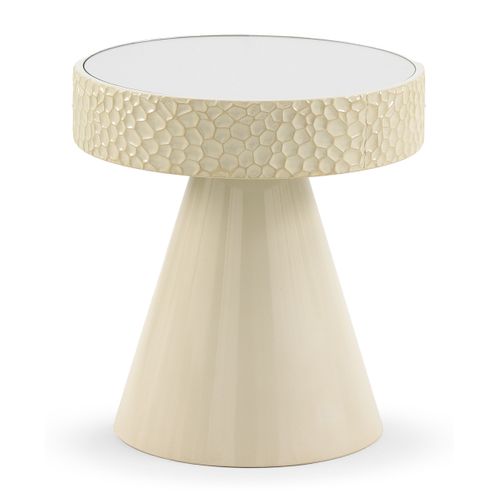 Table D'appoint En Métal Et Miroir