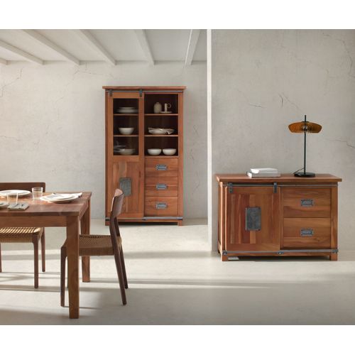 Commode En Bois Massif D'acacia Recyclé